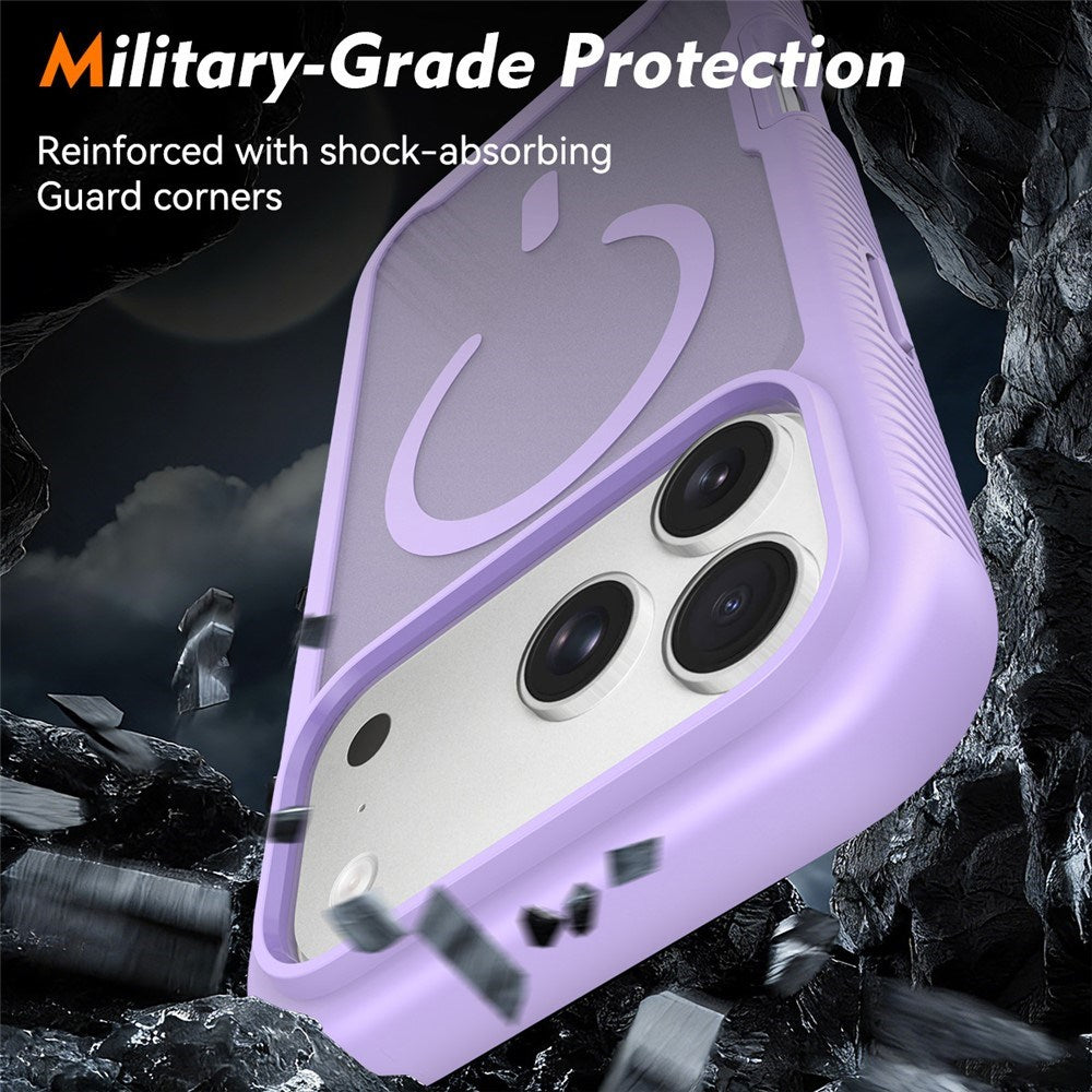 iPhone 18 Pro Max / 17 Pro Max EIDERWOOD Mat Hybrid Plast Bagside Cover m. Skærmbeskyttelsesfilm - MagSafe Kompatibel - Lilla