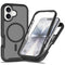 iPhone 17 EIDERWOOD Mat Hybrid Mobilcover m. Skærmbeskyttelsesramme - Sort