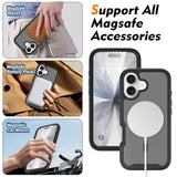 iPhone 17 EIDERWOOD Mat Hybrid Mobilcover m. Skærmbeskyttelsesramme - Sort