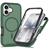 iPhone 17 EIDERWOOD Mat Hybrid Mobilcover m. Skærmbeskyttelsesramme - Grøn