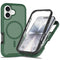 iPhone 17 EIDERWOOD Mat Hybrid Mobilcover m. Skærmbeskyttelsesramme - Grøn