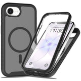 iPhone 17e / 16e EIDERWOOD Mat Hybrid Mobilcover m. Skærmbeskyttelsesramme - Sort