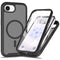 iPhone 17e / 16e EIDERWOOD Mat Hybrid Mobilcover m. Skærmbeskyttelsesramme - Sort