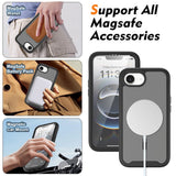 iPhone 17e / 16e EIDERWOOD Mat Hybrid Mobilcover m. Skærmbeskyttelsesramme - Sort