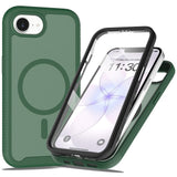 iPhone 17e / 16e EIDERWOOD Mat Hybrid Mobilcover m. Skærmbeskyttelsesramme - Grøn