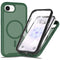 iPhone 17e / 16e EIDERWOOD Mat Hybrid Mobilcover m. Skærmbeskyttelsesramme - Grøn