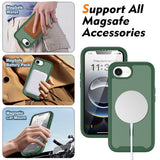 iPhone 17e / 16e EIDERWOOD Mat Hybrid Mobilcover m. Skærmbeskyttelsesramme - Grøn