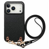 iPhone 17 Pro EIDERWOOD Kunstlæder Cover m. Strop - Sort