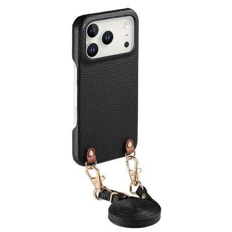 iPhone 17 Pro Max EIDERWOOD Kunstlæder Cover m. Strop - Sort