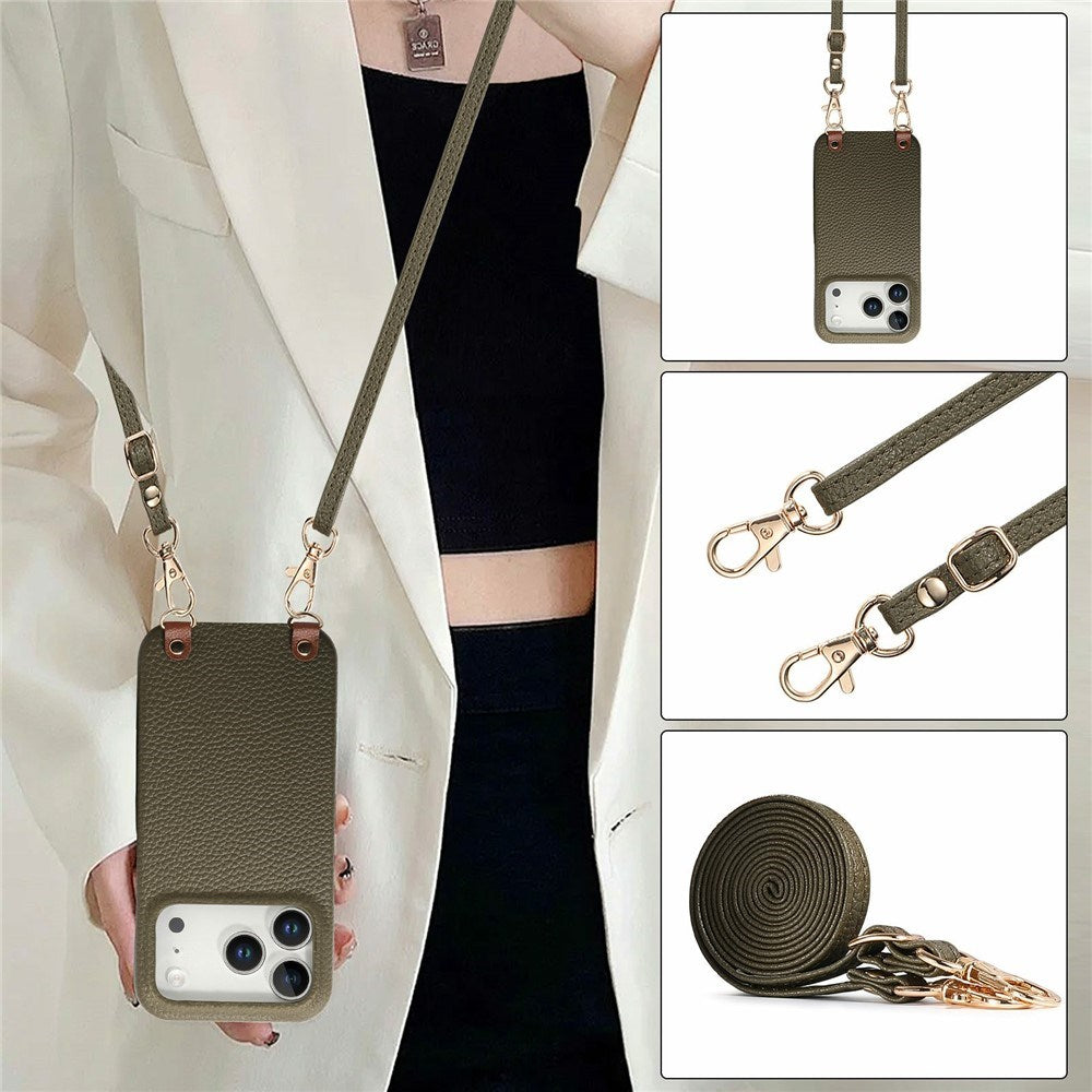 iPhone 17 Pro Max EIDERWOOD Kunstlæder Cover m. Strop - Grøn