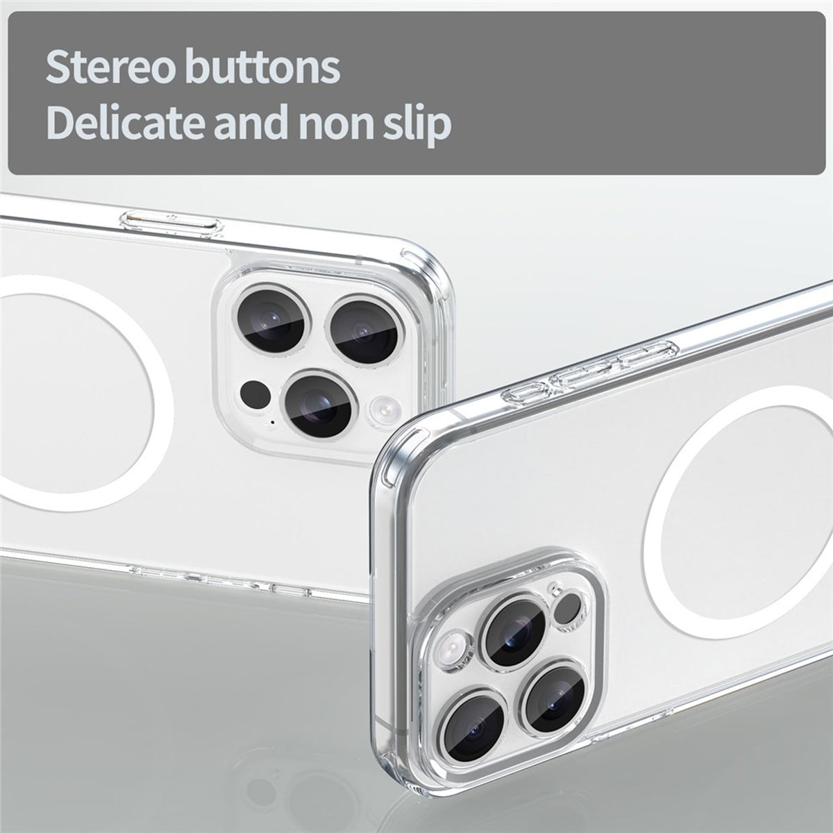 iPhone 15 Pro Max EIDERWOOD Hybrid Plast Bagside Cover - MagSafe Kompatibel - Gennemsigtig