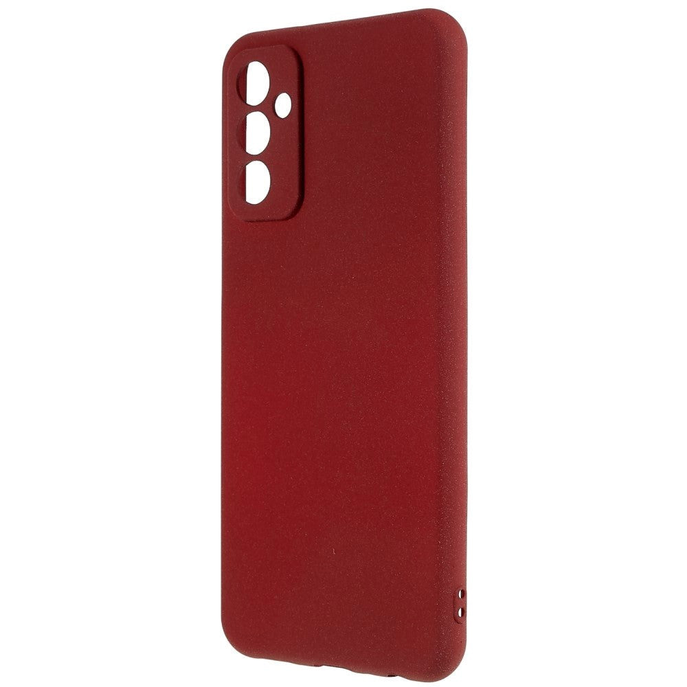 Samsung Galaxy M13 Matt fleksibelt plastbakdeksel - Burgundy