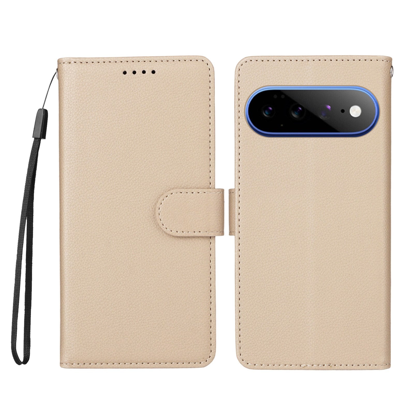 EIDERWOOD Google Pixel 11 Pro XL Flipcover inkl. Kortholder & Håndledsrem - Beige