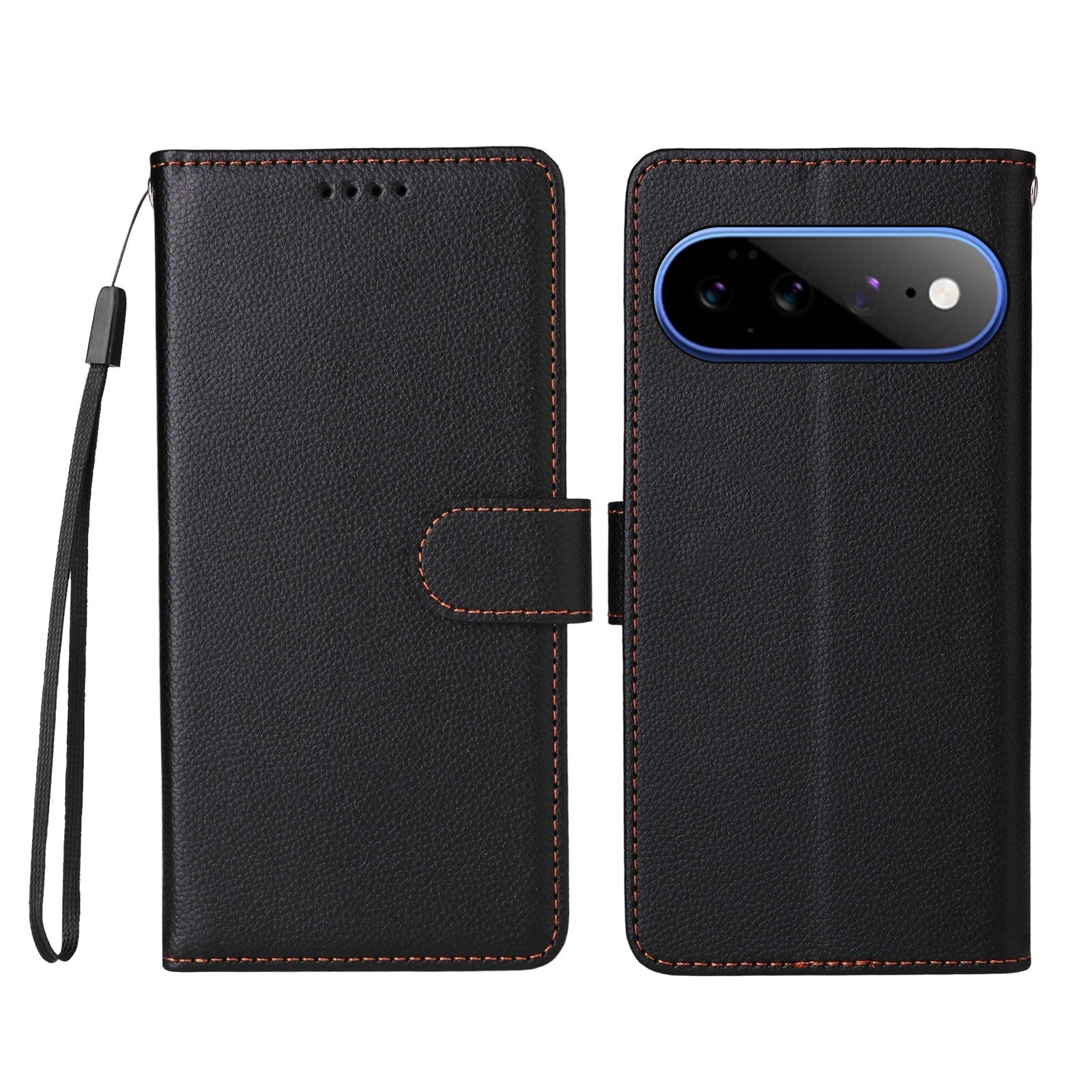 EIDERWOOD Google Pixel 11 Pro XL Flipcover inkl. Kortholder & Håndledsrem - Sort