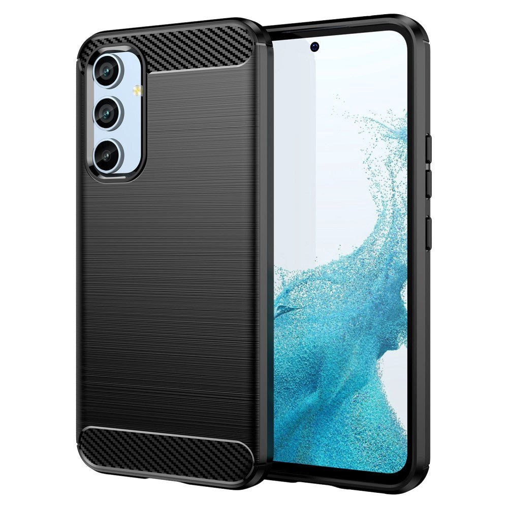Samsung Galaxy A54 (5G) Carbon Fiber Plastic Bakdeksel - Svart