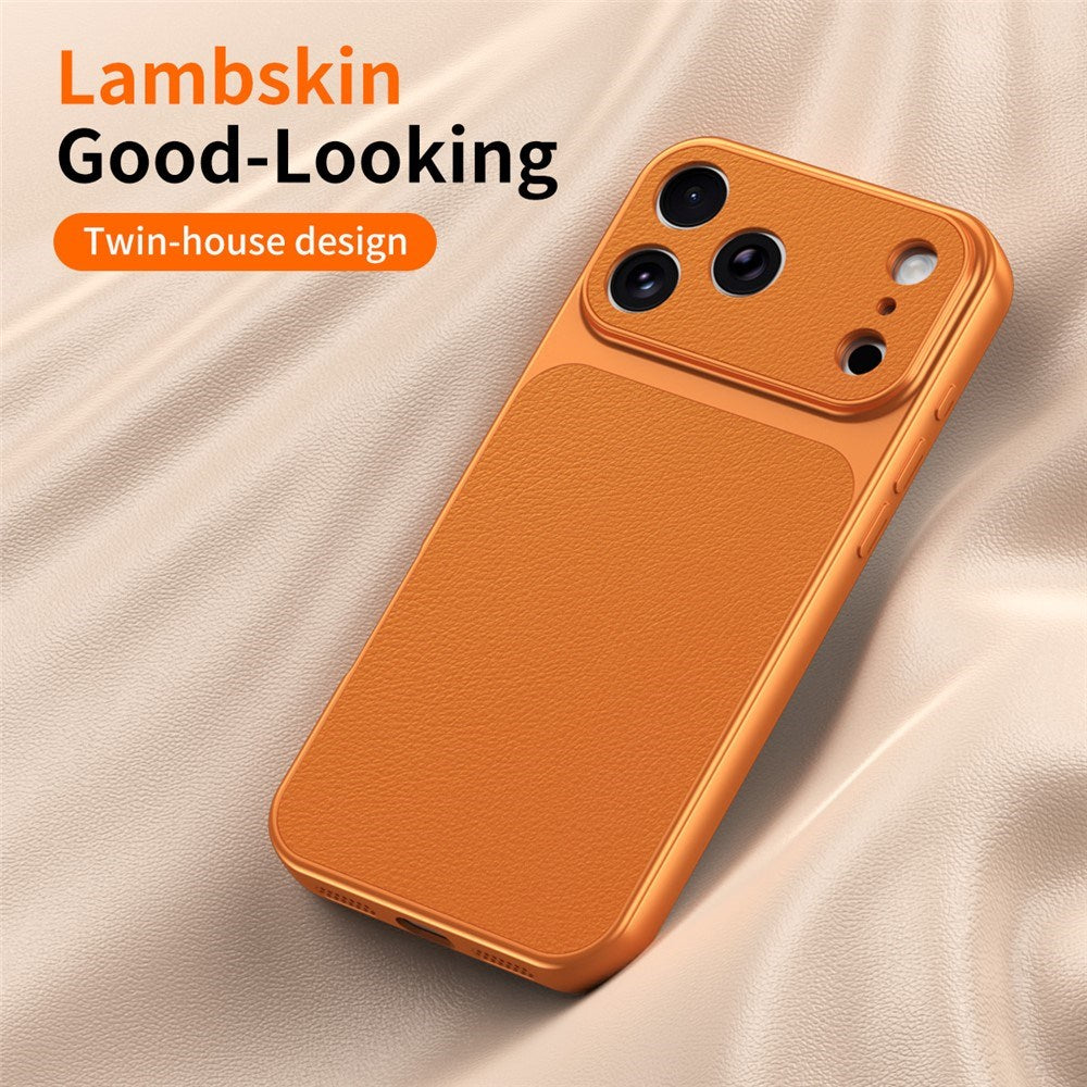 iPhone 17 Pro EIDERWOOD Hybrid Mobilcover m. Kunstlæderbelægning - Orange