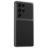 Samsung Galaxy S25 Ultra EIDERWOOD Hybrid Mobilcover m. Kunstlæderbelægning - Sort