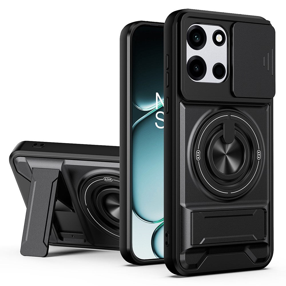 EIDERWOOD OnePlus Nord CE6 / Nord 6 Hybrid Håndværker Mobil Cover m. Kickstand & Cam Slider - MagSafe Kompatbel - Sort