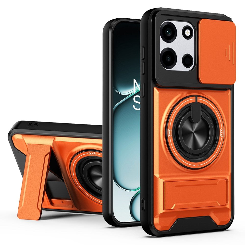 EIDERWOOD OnePlus Nord CE6 / Nord 6 Hybrid Håndværker Mobil Cover m. Kickstand & Cam Slider - MagSafe Kompatbel - Orange