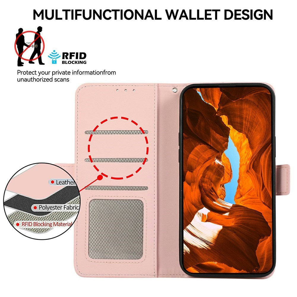 EIDERWOOD Google Pixel 11 / 11 Pro Flipcover - Indbygget RFID-Blocker & Kortholder - Lyserød