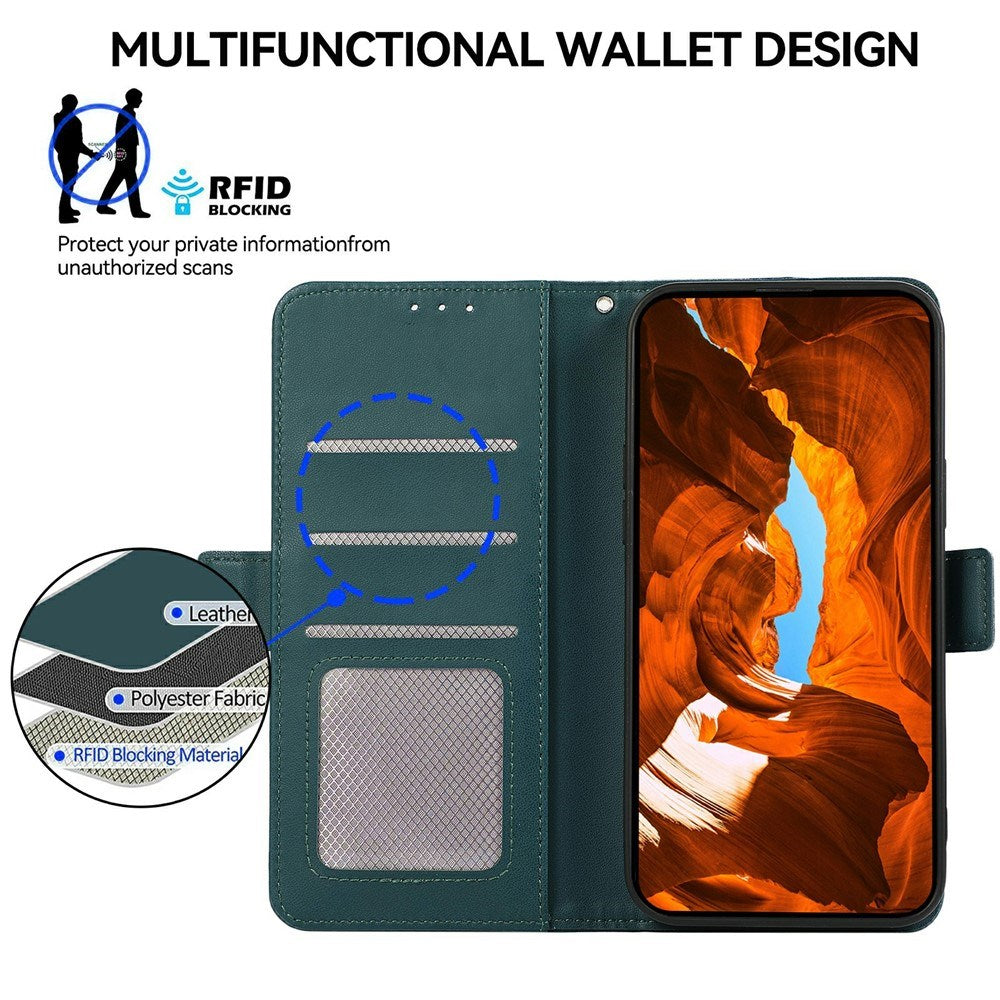 EIDERWOOD Google Pixel 11 Pro XL Flipcover - Indbygget RFID-Blocker & Kortholder - Mørkegrøn