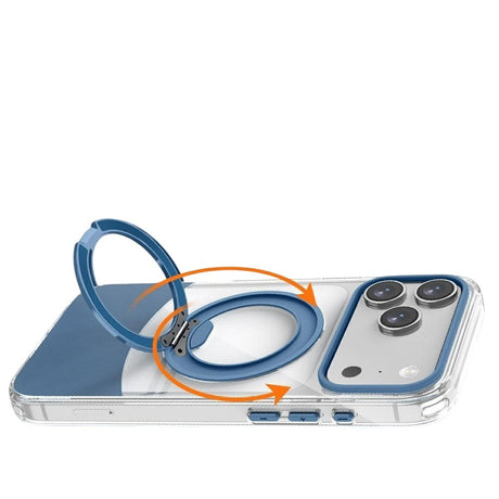 iPhone 17 Pro EIDERWOOD Hybrid Mobilcover med Ståfunktion - MagSafe Kompatibel - Gennemsigtig / Orange