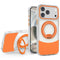 iPhone 17 Pro EIDERWOOD Hybrid Mobilcover med Ståfunktion - MagSafe Kompatibel - Gennemsigtig / Orange