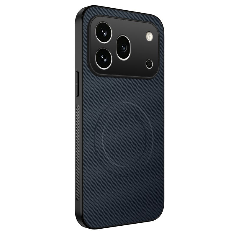 Honor 600 Pro WANLONFENG Mobilcover m. Carbon Tekstur - MagSafe Kompatibel - Blå