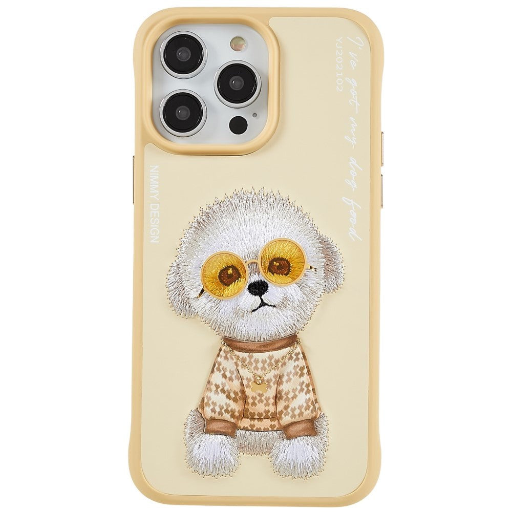 iPhone 14 Pro Hybrid-deksel i plast med motiv - Teddy Dog