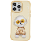 iPhone 14 Pro Hybrid-deksel i plast med motiv - Teddy Dog