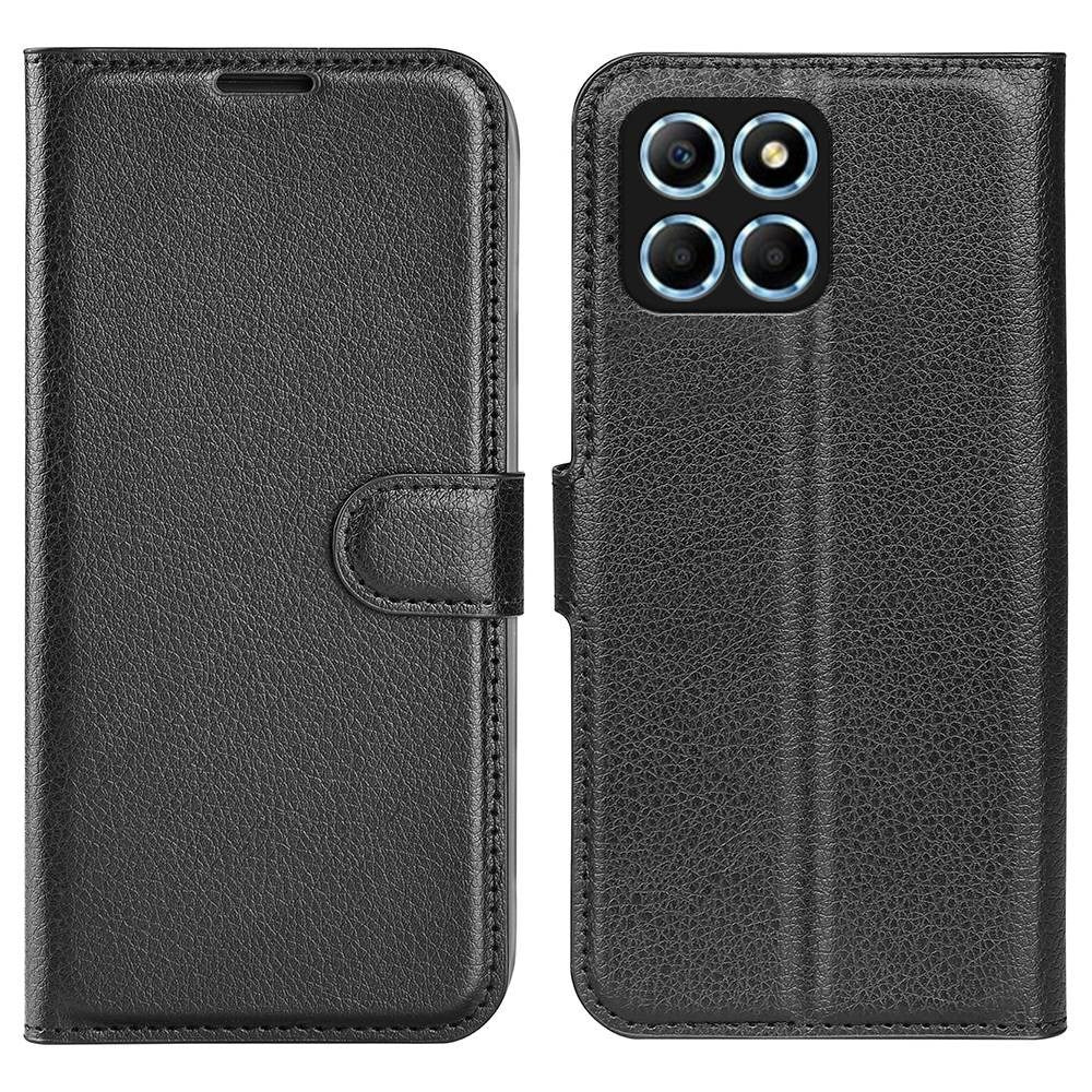 Honor X8 (5G) - EIDERWOOD Faux Leather Flip Cover m. Kortholder og stativfunksjon - svart