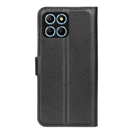 Honor X8 (5G) - EIDERWOOD Faux Leather Flip Cover m. Kortholder og stativfunksjon - svart