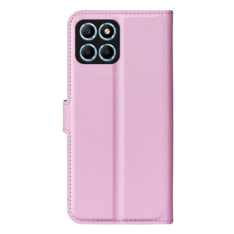 Honor X8 (5G) - EIDERWOOD Faux Leather Flip Cover m. Kortholder og stativfunksjon - Rosa