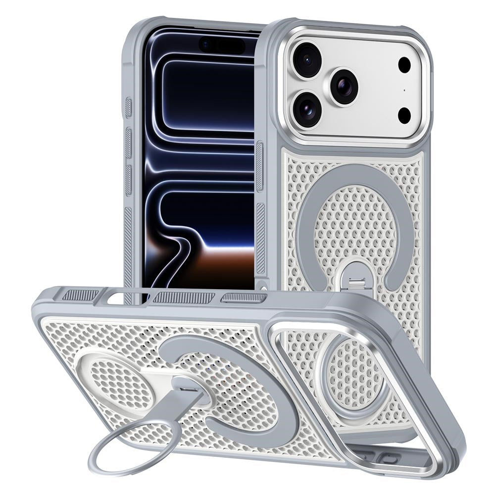 iPhone 17 Pro Max EIDERWOOD Mobilcover m. Varmeafledning & 360° Roterende Kickstand - MagSafe Kompatibel - Hvid