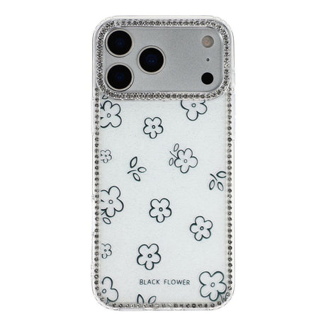 iPhone 17 Pro Max EIDERWOOD Hybrid Mobilcover m. Rhinsten & Blomsterdesign - Hvid / Blomster