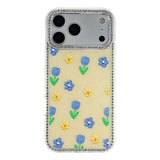 iPhone 17 Pro Max EIDERWOOD Hybrid Mobilcover m. Rhinsten & Blomsterdesign - Gul / Tulipaner