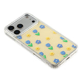 iPhone 17 Pro Max EIDERWOOD Hybrid Mobilcover m. Rhinsten & Blomsterdesign - Gul / Tulipaner