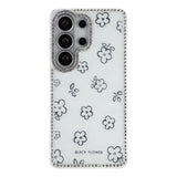 Samsung Galaxy S26 Ultra EIDERWOOD Hybrid Mobilcover m. Rhinsten & Blomsterdesign - Hvid / Blomster