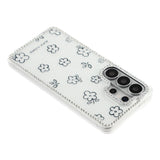 Samsung Galaxy S26 Ultra EIDERWOOD Hybrid Mobilcover m. Rhinsten & Blomsterdesign - Hvid / Blomster
