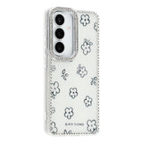 Samsung Galaxy S26 EIDERWOOD Hybrid Mobilcover m. Rhinsten & Blomsterdesign - Hvid / Blomster