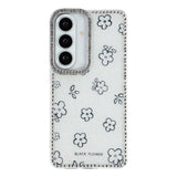 Samsung Galaxy S26 EIDERWOOD Hybrid Mobilcover m. Rhinsten & Blomsterdesign - Hvid / Blomster