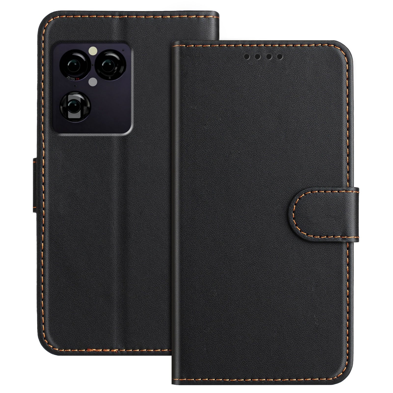 EIDERWOOD Sony Xperia 1 VIII Kunstlæder Flip Cover med Kortholder og Ståfunktion - Sort