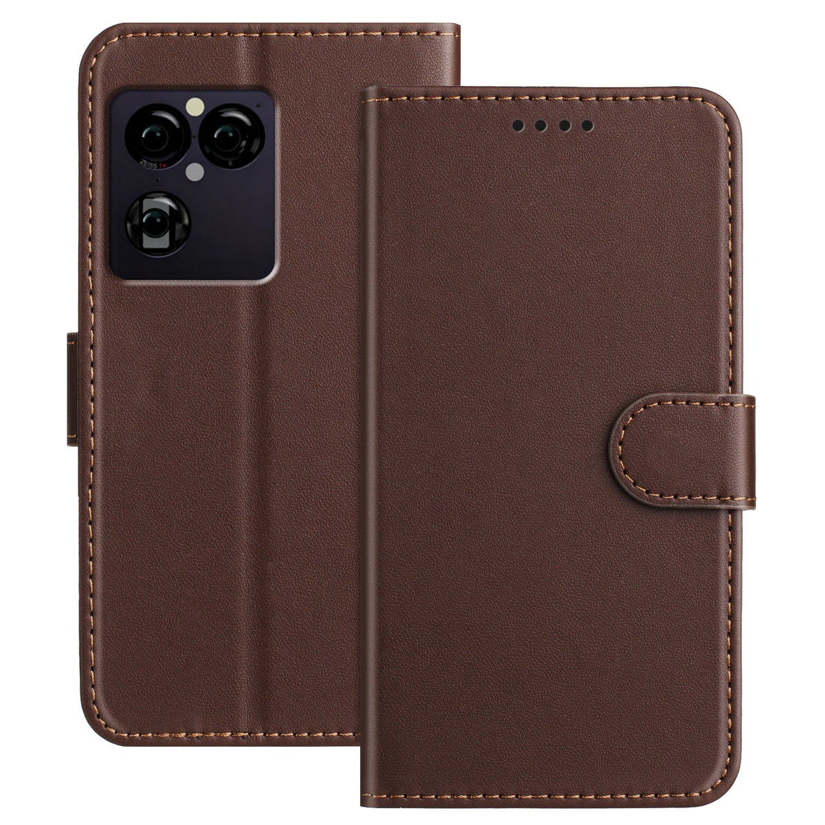 EIDERWOOD Sony Xperia 1 VIII Kunstlæder Flip Cover med Kortholder og Ståfunktion - Brun