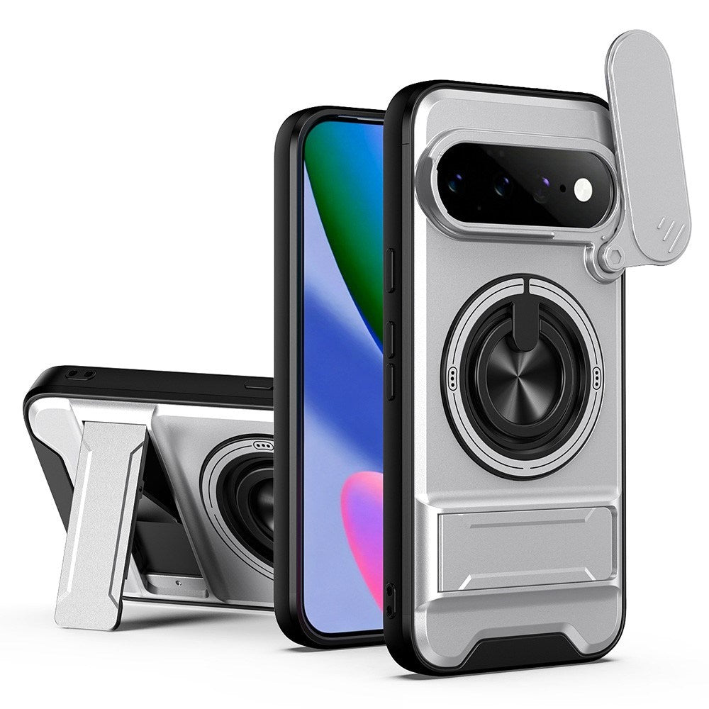 Google Pixel 11 / 11 Pro EIDERWOOD Håndværker Cover - Kickstand & Cam Slider - MagSafe Kompatibel - Sølv