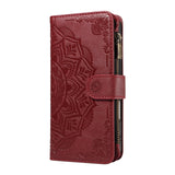 iPhone 17 EIDERWOOD Flipcase m. 9 x Kortholder / Lynlåslomme / RFDI-Blokering / Rem - Rød