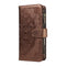 iPhone 17e / 16e EIDERWOOD Flipcase m. 9 x Kortholder / Lynlåslomme / RFDI-Blokering / Rem - Brun