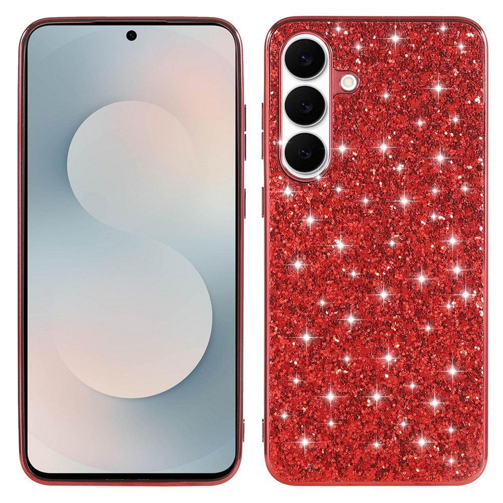 Samsung Galaxy A57 EIDERWOOD Glitter Bagside Cover - Rød