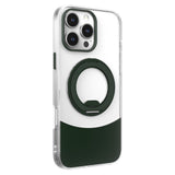 iPhone 15 Pro EIDERWOOD Hybrid Mobilcover med Ståfunktion - MagSafe Kompatibel - Gennemsigtig / Grøn