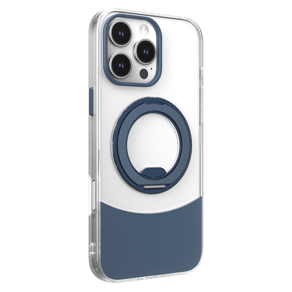 iPhone 15 Pro EIDERWOOD Hybrid Mobilcover med Ståfunktion - MagSafe Kompatibel - Gennemsigtig / Blå