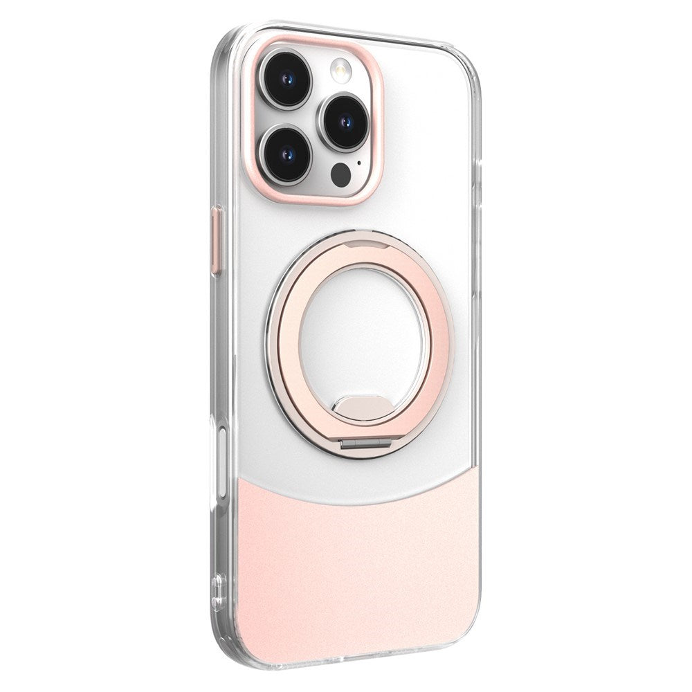 iPhone 14 Pro EIDERWOOD Hybrid Mobilcover med Ståfunktion - MagSafe Kompatibel - Gennemsigtig / Lyserød